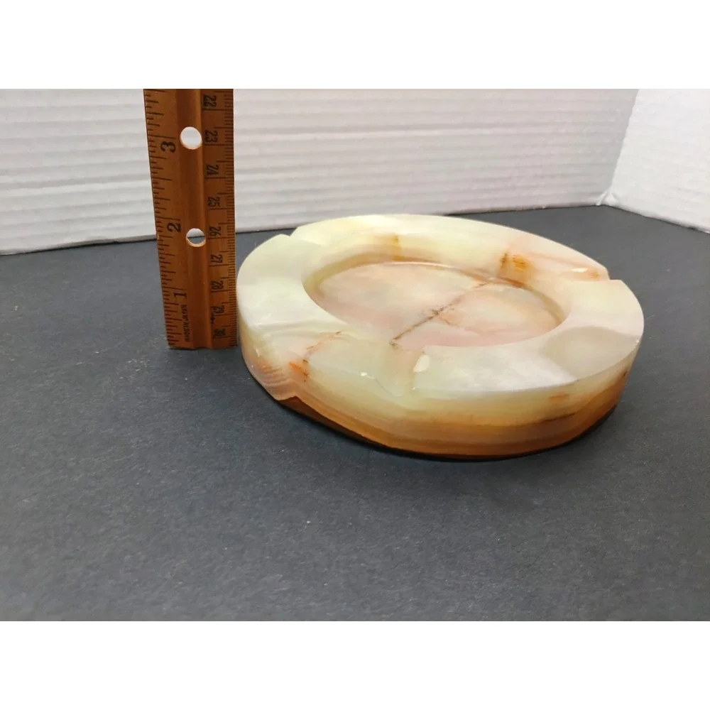Hand Carved Genuine Onyx Stone Ashtray Bomel Collection Pakistan 6